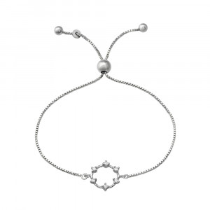 Bratara reglabila din argint cu pandantiv coroana cu zirconii model DiAmanti DIA37479 (Argint 925‰ 2,45 g.)